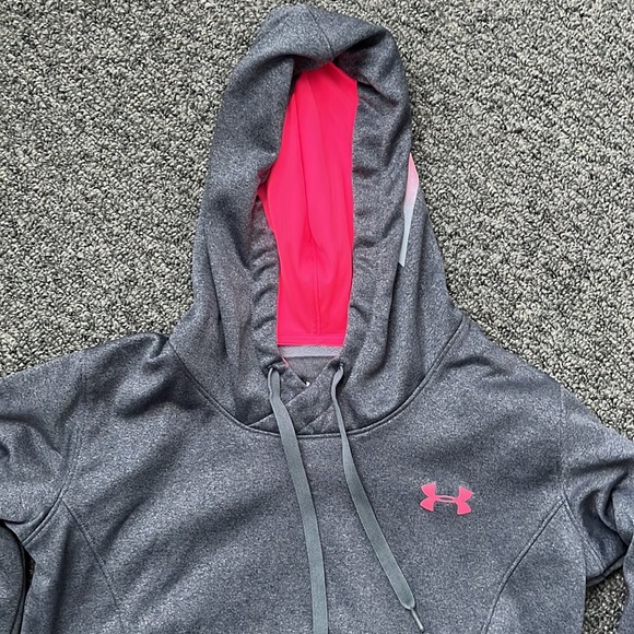 Under Armour Grey (power in pink) Hoody Size Small - Picture 9 of 12